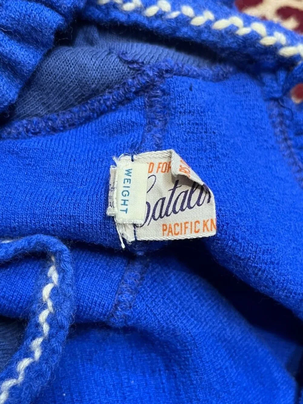 Catalina 1930s Hollywood Stars Vintage Cobalt Blue Wool One-Piece Swimsuit 38